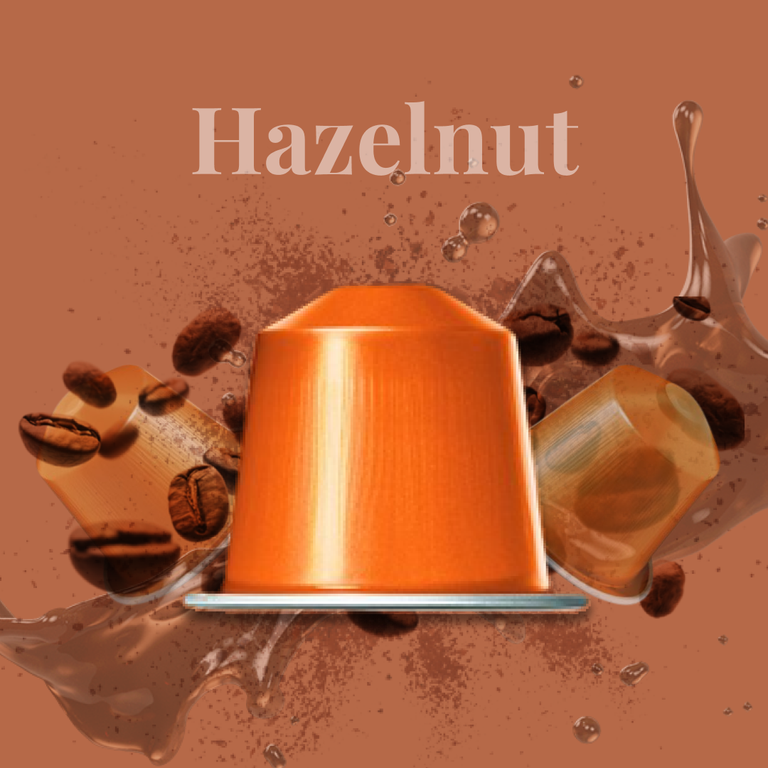 Bonhomia Hazelnut Coffee Pods | Nespresso Compatible Aluminum Capsules| AAA Grade Beans