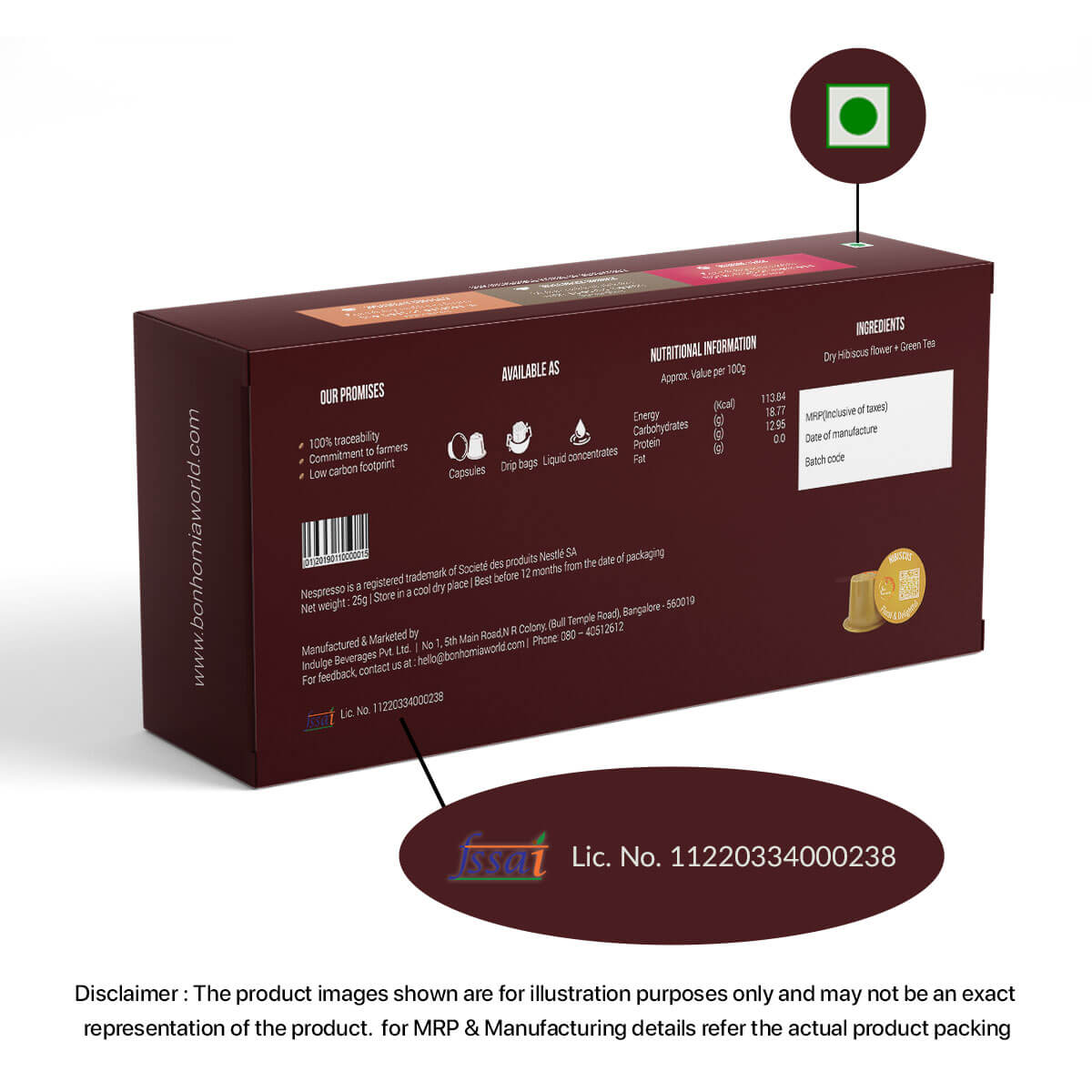 Hibiscus - Floral & Delightful Tea | Nespresso Compatible Pods | Tea Capsules