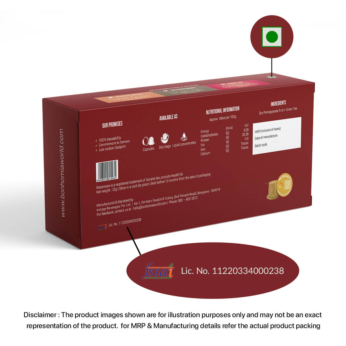 Pomegranate - Juicy & Rejuvenating Tea | Nespresso Compatible Pods | Tea Capsules