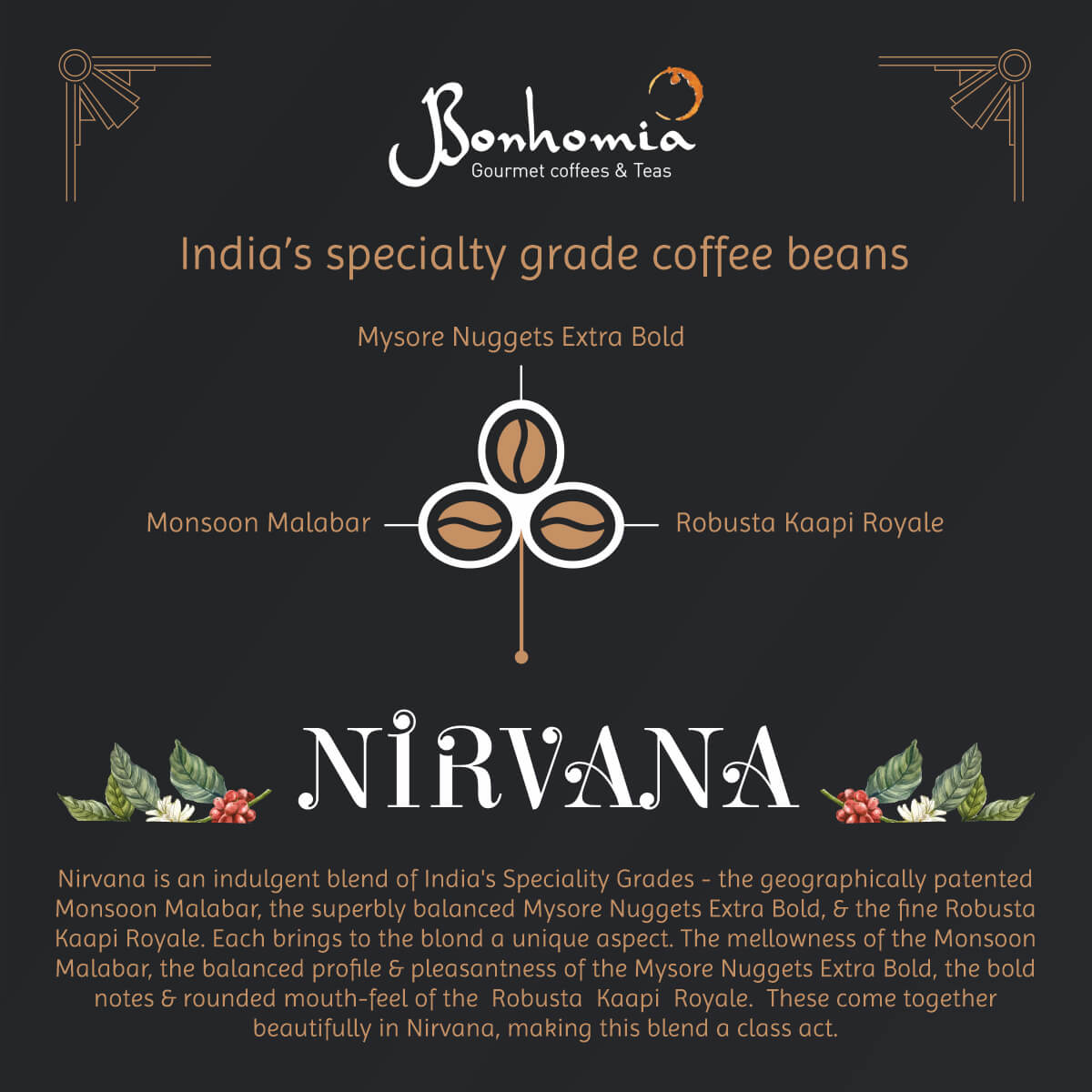 Nirvana | Specialty Ground Coffee Blend | 200 Gms