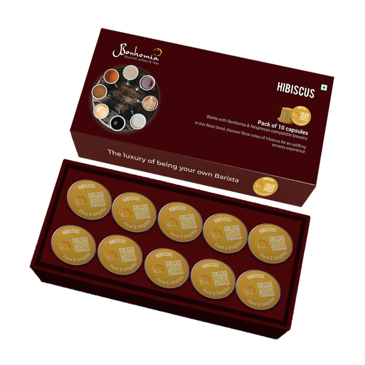 Hibiscus - Floral & Delightful Tea | Nespresso Compatible Pods | Tea Capsules