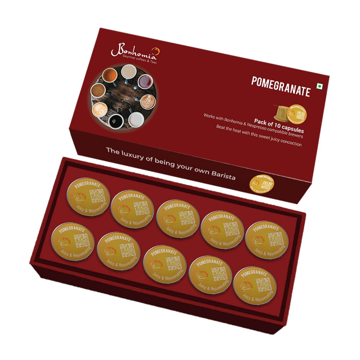 Pomegranate - Juicy & Rejuvenating Tea | Nespresso Compatible Pods | Tea Capsules