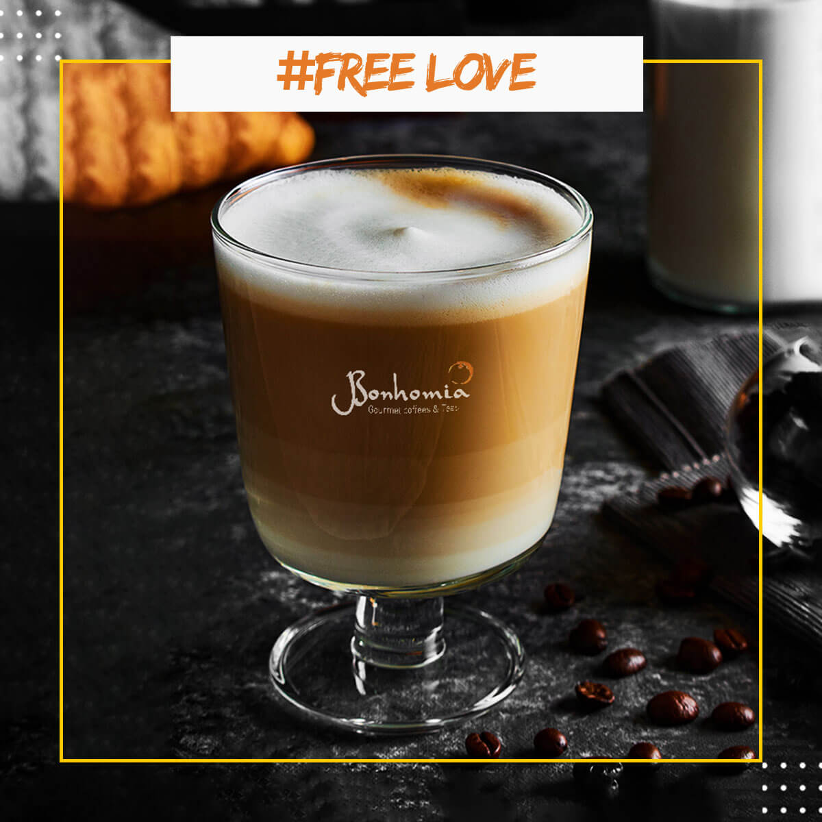 Free Love Espresso Pods - Intensity 5 | Nespresso Compatible | Medium Roast | Premium AA+ Grade Beans | Aluminum Capsules
