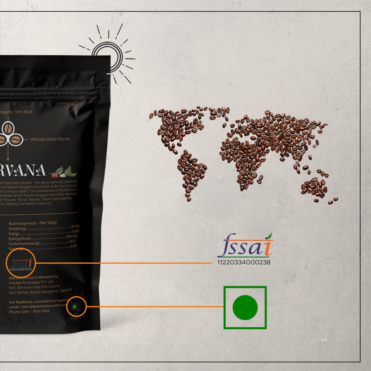 Nirvana | Specialty Ground Coffee Blend | 200 Gms