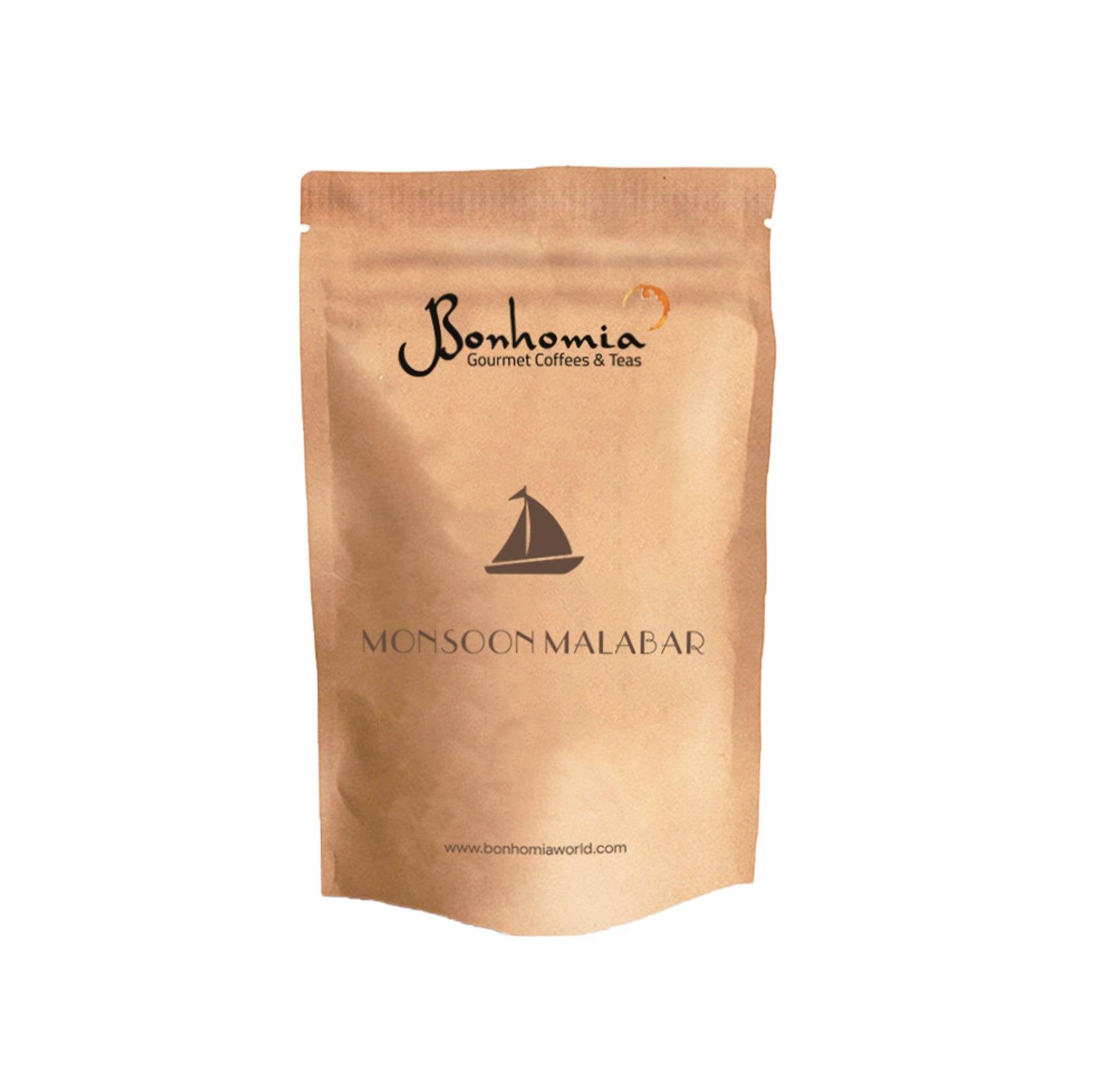Monsoon Malabar |Mildly Strong coffee Drip Bags | Pack of 10 Easy pour coffee brew bags - Bonhomiaworld