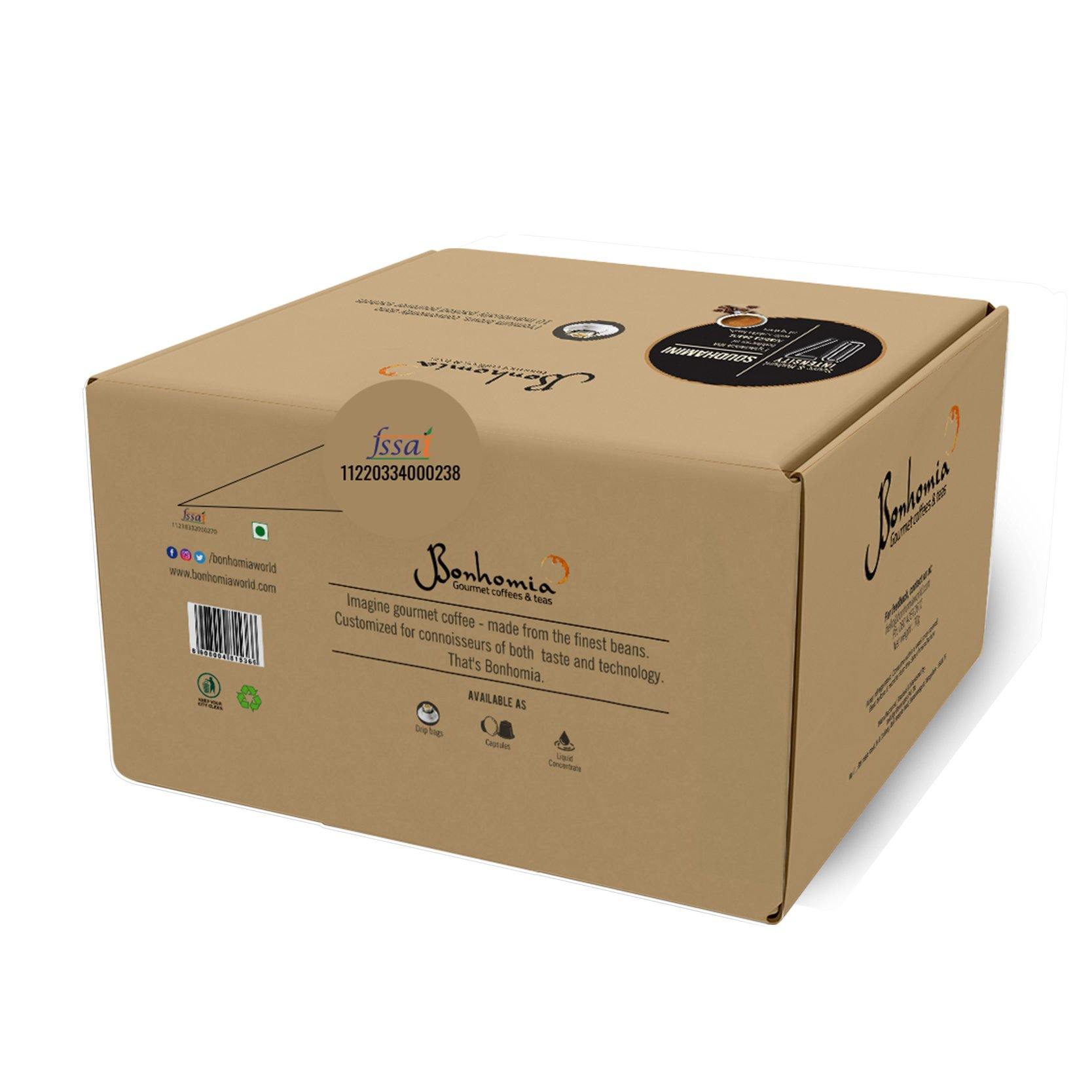 Soudhamini | Mild Coffee Drip Bags | Pack of 10 Easy pour coffee brew bags - Bonhomiaworld