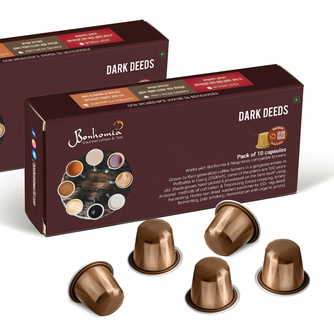 Dark Roast Coffee Combo (30-Count) | Nespresso Compatible | Dark Deeds, Ristretto, Black Veil | Premium AAA Grade Beans