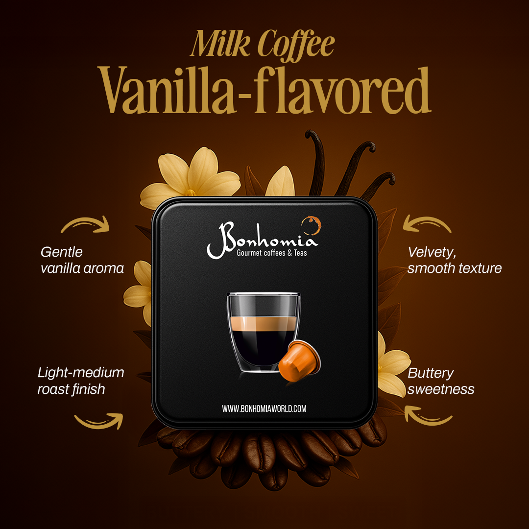 Bonhomia Vanilla Coffee Pods | Nespresso Compatible Aluminum Capsules | AAA Grade Beans