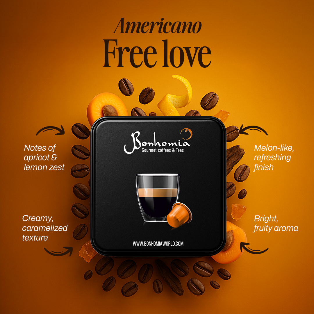 Free Love Espresso Pods - Intensity 5 | Nespresso Compatible | Medium Roast | Premium AA+ Grade Beans | Aluminum Capsules