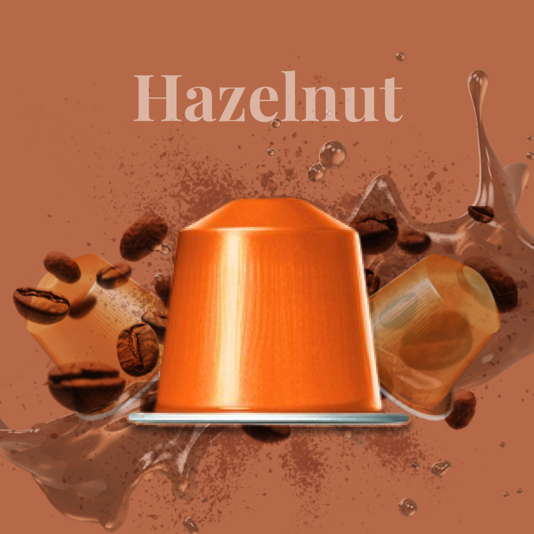 Bonhomia Hazelnut Coffee Pods | Nespresso Compatible Aluminum Capsules| AAA Grade Beans
