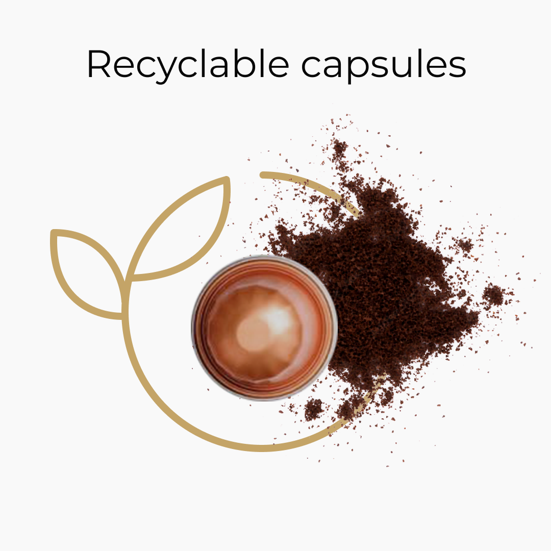 Ristretto Espresso Pods - Intensity 10/10 | Dark Roast | Nespresso Compatible | AA+ Grade Beans | Aluminum Capsules