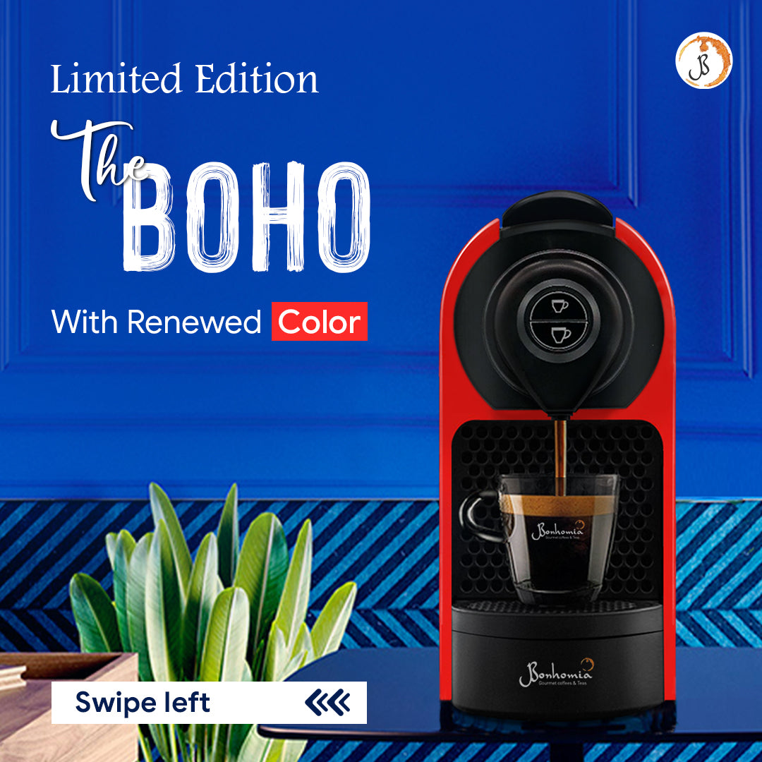 Boho Single Serve Espresso Coffee Brewer | Nespresso Compatible | Free 20 Assorted Coffee Pods