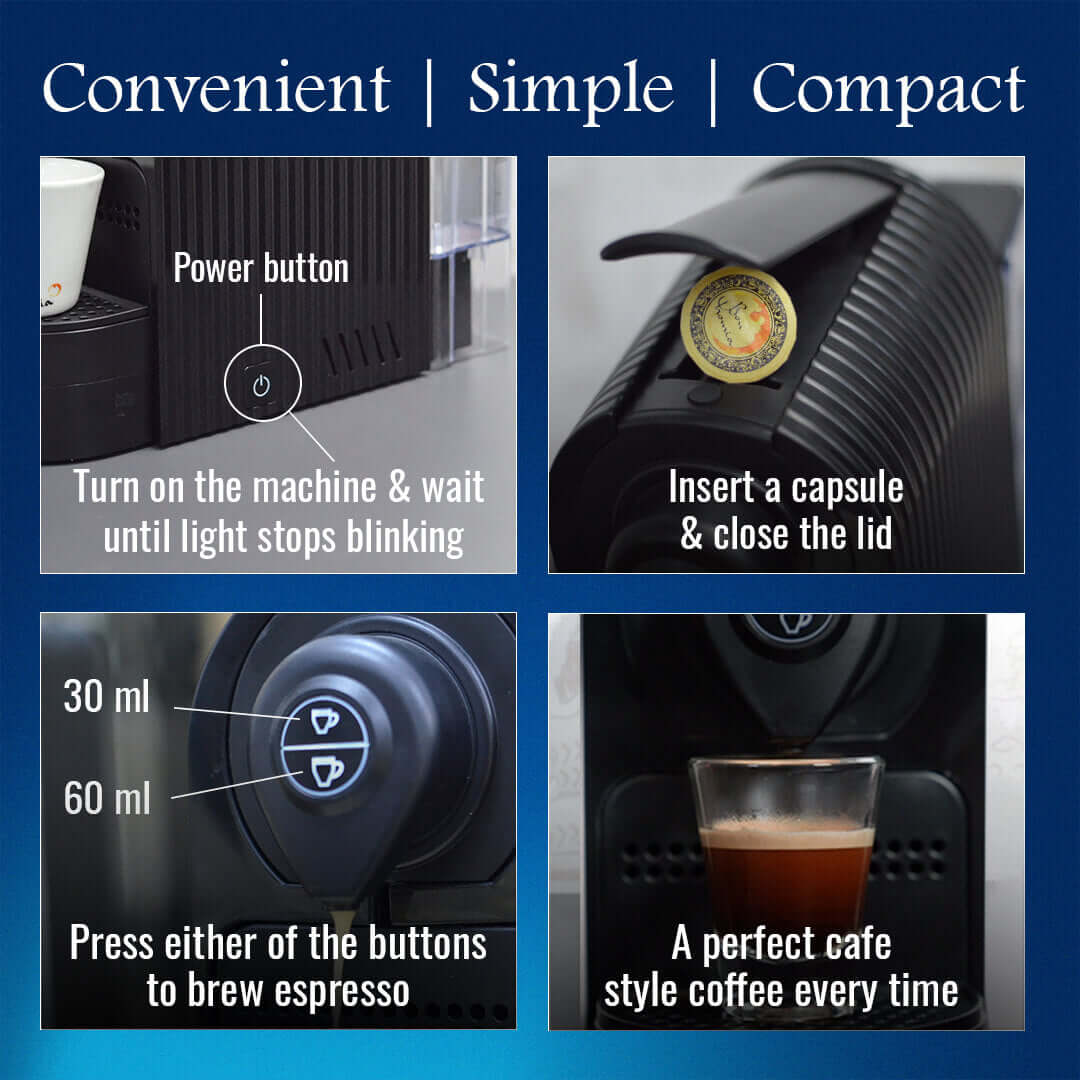 "Boho" Single Serve Espresso Coffee Brewer + WIPP-IT 2.0 2.0 Milk Frother