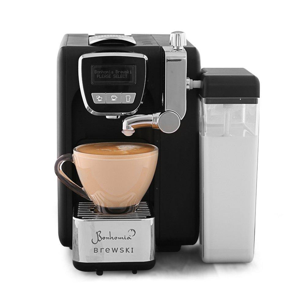 Brewski Coffee Machine | Cappuccino, Espresso Machine with Milk Tank | Nespresso Capsule Pod Compatible - Bonhomiaworld