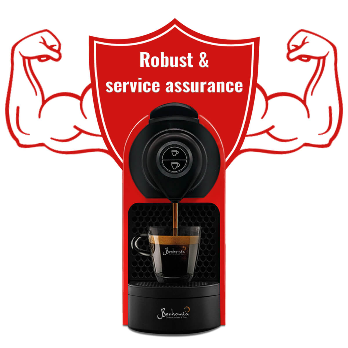 Boho Single Serve Espresso Coffee Brewer | Nespresso Compatible | Free Milk frother | Free 60 Assorted Coffee Pods | Designer Cups