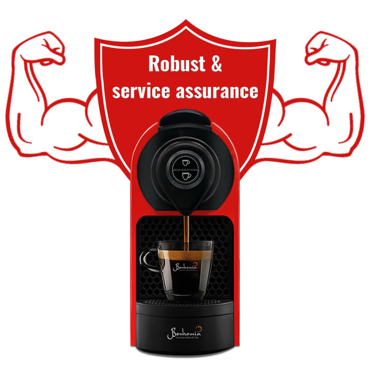 Boho Single Serve Espresso Coffee Brewer | Nespresso Compatible | Free 20 Assorted Coffee Pods