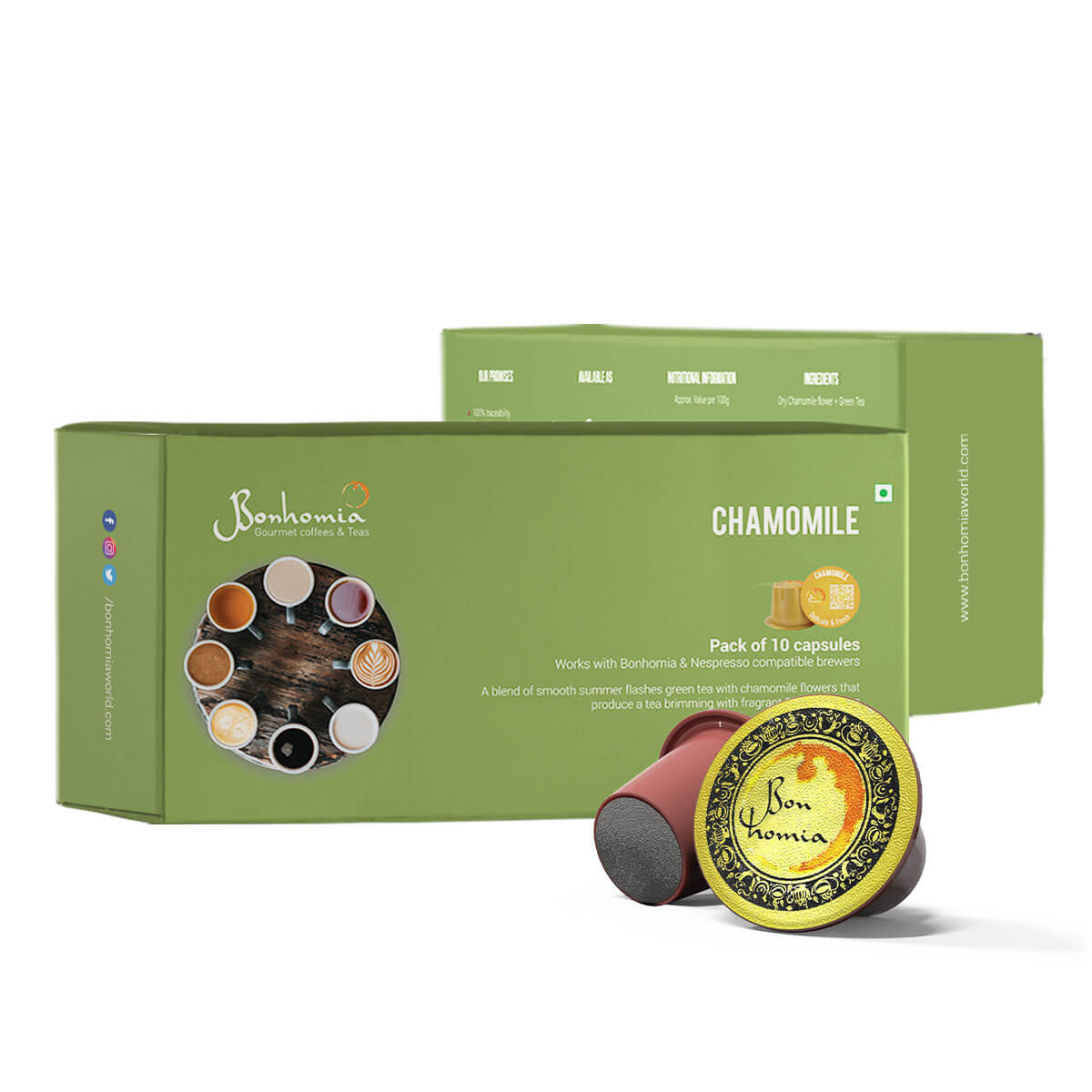 Chamomile - Delicate & Fresh Tea | Nespresso Compatible Pods | Tea Capsules